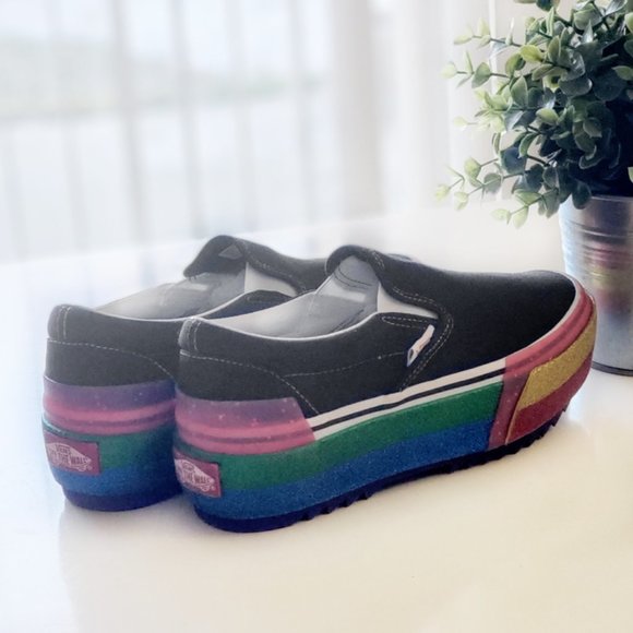 Vans Classic Stacked Glitter Platform Shoes - Picture 6 of 9